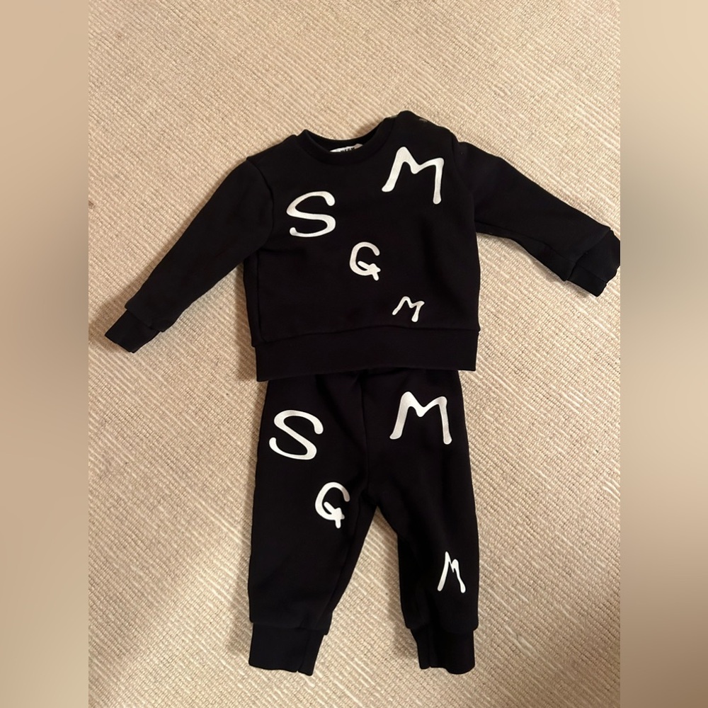 MSGM Kids Logo Printed Two-Piece Tracksuit
